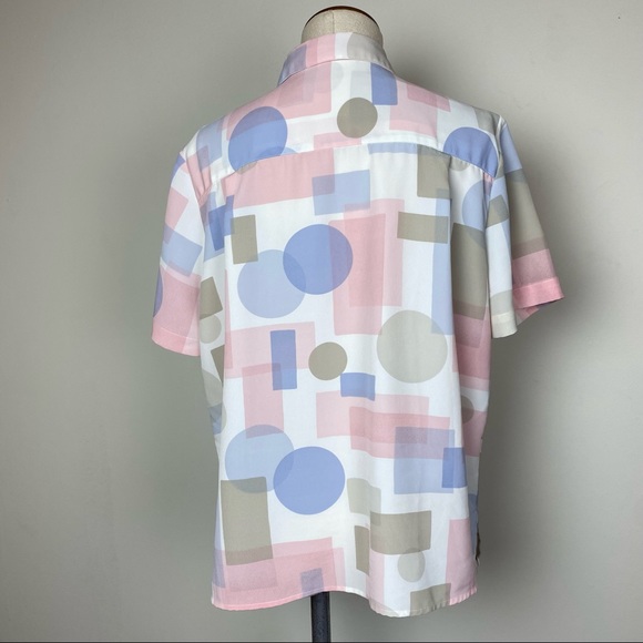 Vintage Geometric Print Blouse - Picture 6 of 9